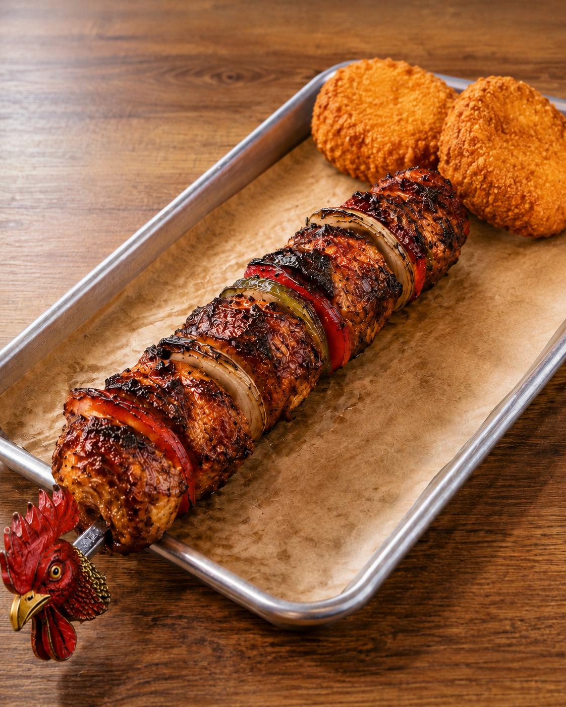 Cock and Balls Combo on a tray with nuggets